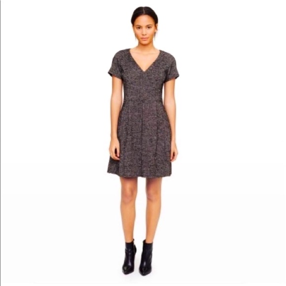 NWT Club Monaco Davin Tweed Fit and Flare Dress w/ Pockets Sz 2 - Picture 2 of 11